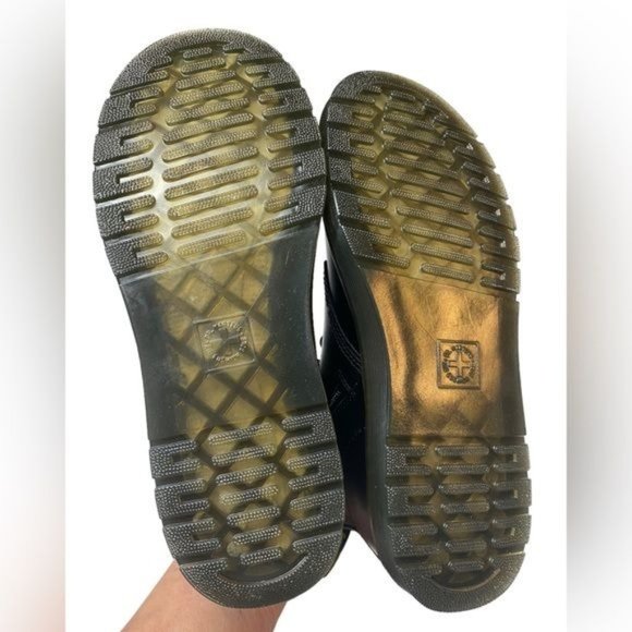 Dr. Martens Air Wair CombatBoots Bouncing Soles Zipper Black Womens 7 New - Picture 9 of 12